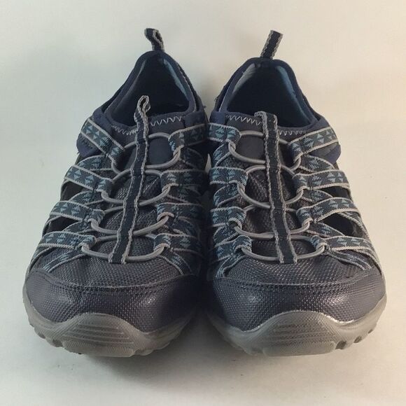 Skechers relaxed fit memory foam womens slip on shoes sneakers blue size 6.5 - Picture 2 of 8